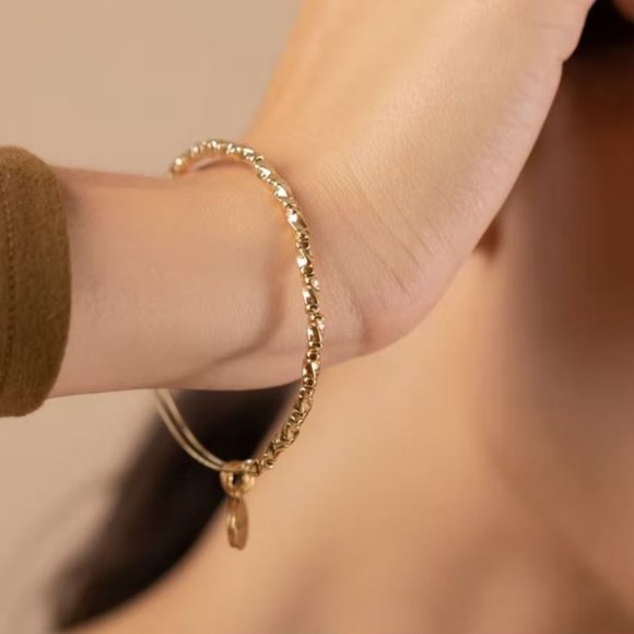 Alex and Ani Jewelry - Alex and Ani Majesty Metal Bangle in shiny gold